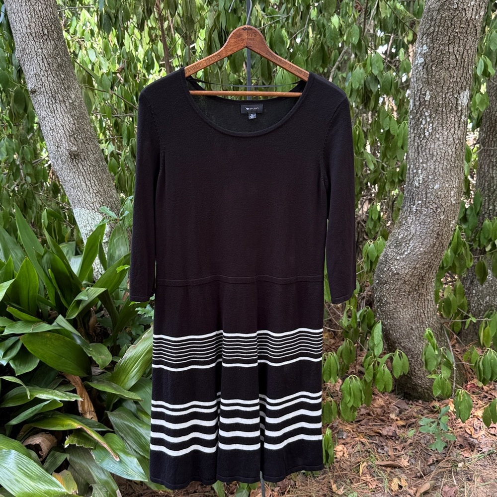 AB Studio Black Knit Dress